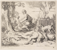 KG 05399
<br/>
Kaïn vlucht na de moord op Abel
<br/>
<em>Lairesse, Gerard de (1641-1711)</em>